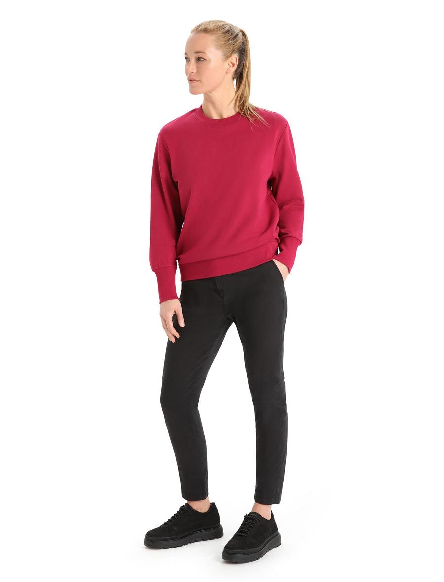 Bluzy Icebreaker Merino Central II Long Sleeve Damskie Różowe | PL 1329DFMN